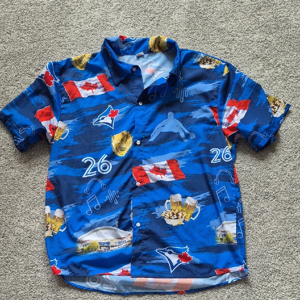 Toronto Blue Jays Chappy Couture Hawaiian Style Shirt -Stadium GA  Size Adult XL